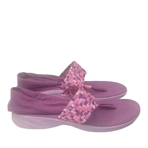 Vionic Women Size 10 Orthaheel Serene Tia Berry Active Sling Thong Sandals Woven - Picture 1 of 12